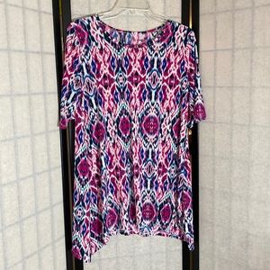Bright Ikat Pattern Tunic - Like New